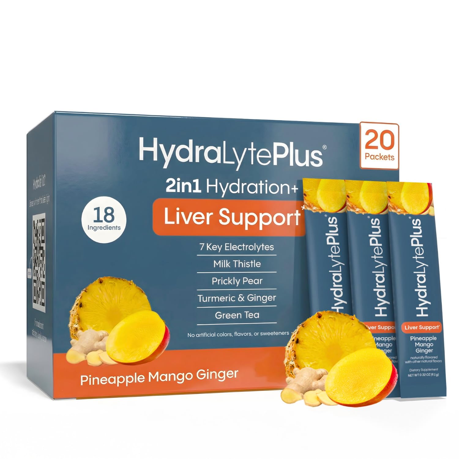 Hydralyte Liver Support + Electrolytes Milk Thistle Drink, Blood Orange