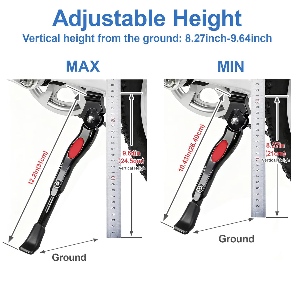 Kickstand for Kids Bike, Adjustable Premium Bike Kickstand for 16 18 20 Inch Wheels, Upgraded Aluminum Alloy Center Mount Stand for Children's Mountain and Road Bicycles.