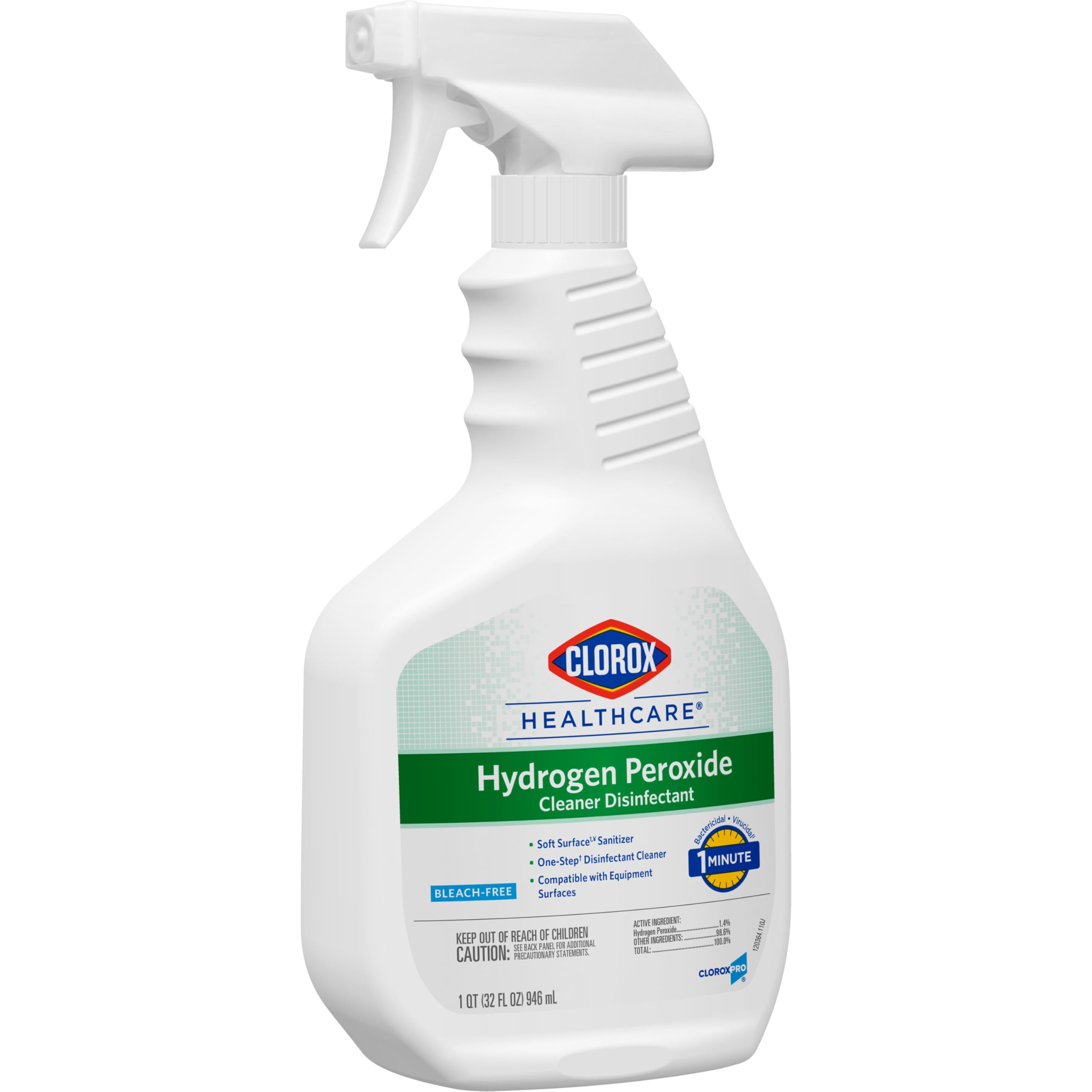 Buy now Clorox Healthcare Hydrogen Peroxide Cleaner Disinfectant, Bleach Free, 32 Fluid Ounces (Package May Vary) at indiglob india