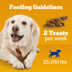 Pedigree Twisty Chews Medium/Large Dog Treats, Chicken & Beef, 16 Count