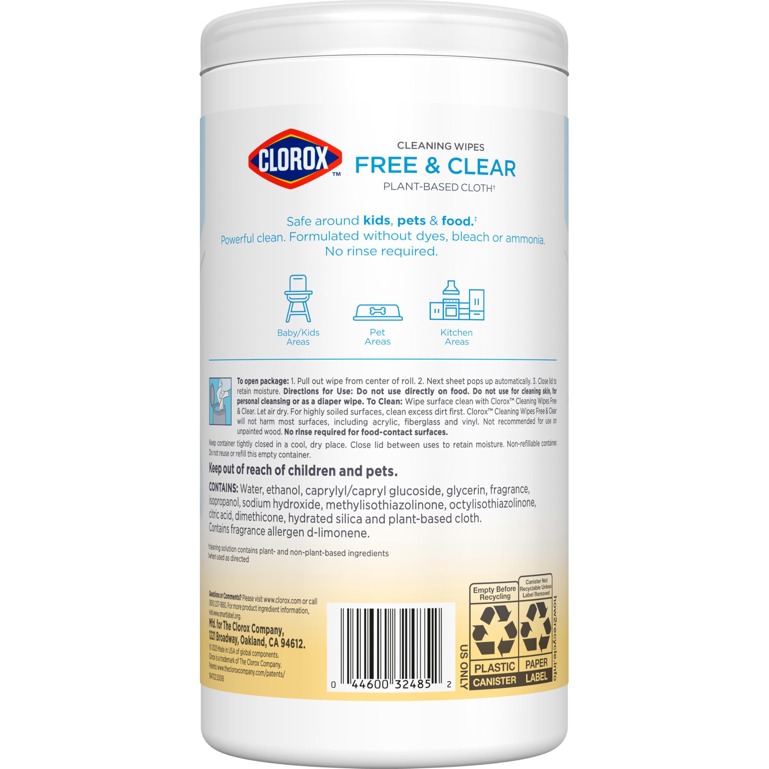 Buy now Clorox Free & Clear Cleaning Wipes, Light Lemon Scent, 75 Count (Package May Vary) at indiglob india