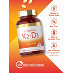 Carlyle Vitamin K2 D3 Supplement | 300 Softgels | 200mcg K2 MK7 & 10,000 IU D3 | Non-GMO, Gluten Free