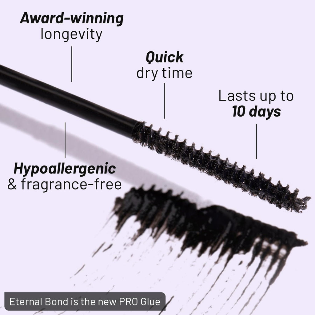 Lilac St Eternal Bond Lash Cluster Glue, Waterproof Brush Tip, Black | Quick-Drying Lash Adhesive for Eyelash Clusters with Long-Lasting Flexible Hold, Easy Removal & Comfortable Wear