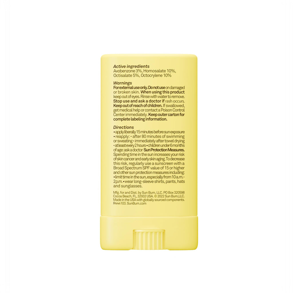 Sun Bum Kids SPF 50 Clear Face Stick Sunscreen - Travel Size, 0.53 oz | Wet or Dry Skin Application, Broad Spectrum with Vitamin E, Hawaii Act 104 Compliant (Without Octinoxate & Oxybenzone)