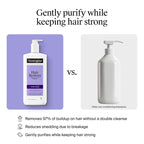 Buy now Neutrogena Hair Restore Strength + Purity Shampoo, Exfoliating Hair Wash with 1.5% Mandelic Acid Gently Removes 97% of Buildup & Reduces Shedding due to Breakage, Paraben-Free, 13 fl oz at indiglob india