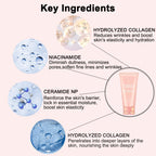 TYTCA Collagen Night Wrapping Mask Peel-Off Overnight Collagen Face Mask - Deeply Hydrates & Firming & Glowy - Reduce Sagging & Wrinkle For Glowing Skin 2.54 fl.oz with Mask Applicator
