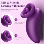 Realistic Tongue Vibrator with Licking Motion - Quiet, Waterproof
