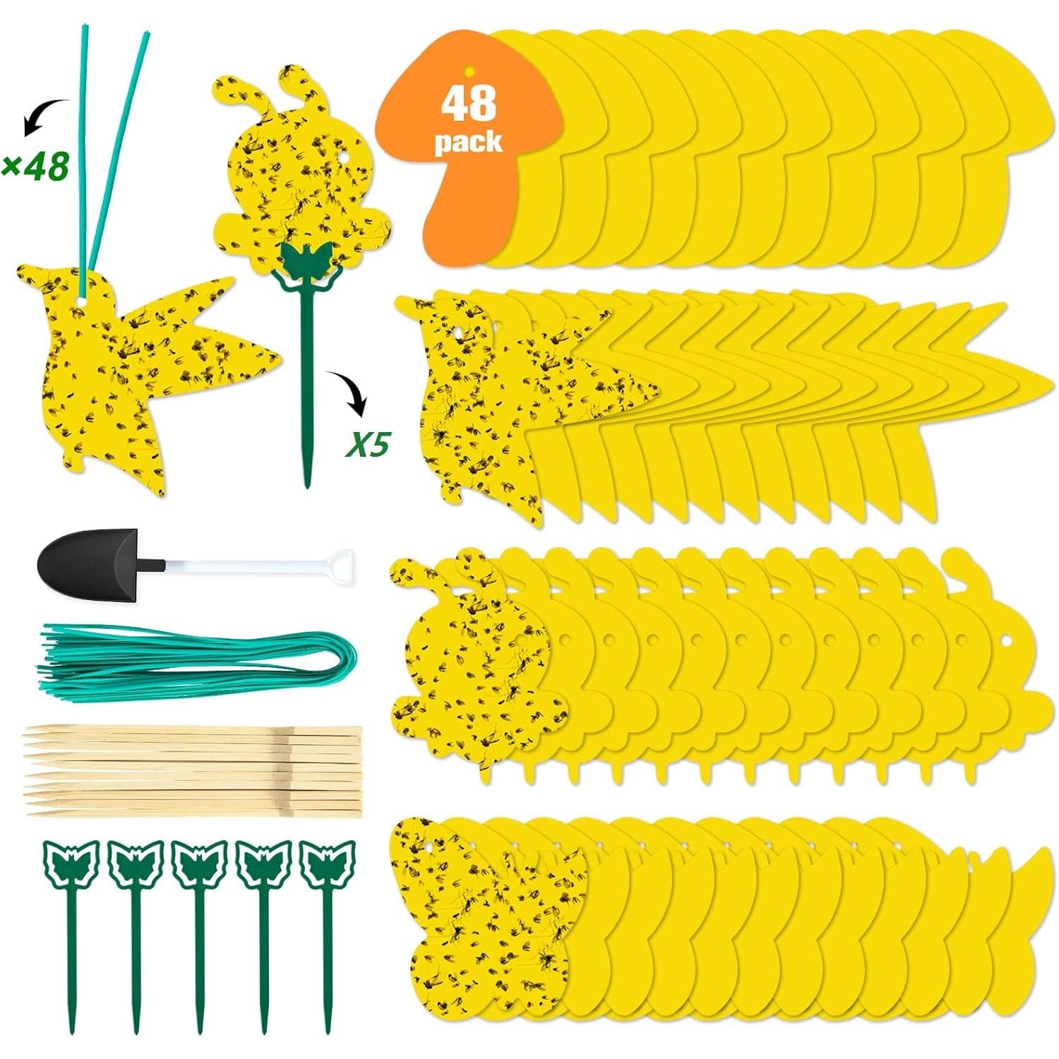 Buy now 36 Pack Fruit Fly Traps for Indoors, Gnat Traps for House Indoor, Sticky Traps Fungus Gnats Killer for Mosquito and Flying Insects, Bug Pest Insect Catcher Killer for Houseplant Classic at indiglob india