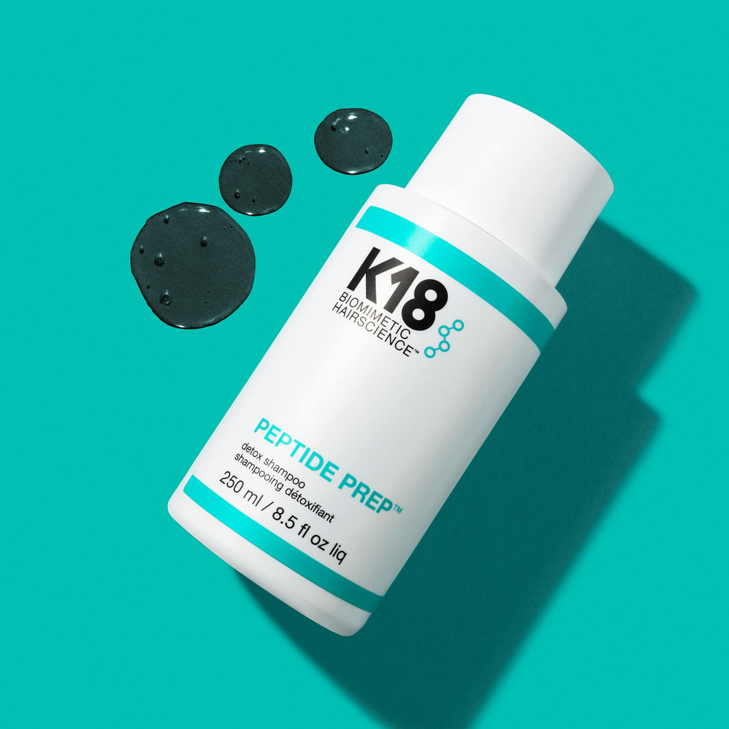 K18 Peptide Prep™ Detox Shampoo - Color Safe Clarifying Shampoo for Build Up Removal - Gently Removes Dirt, Oil + Metals from Hard Water with Activated Charcoal + Salicylic Acid