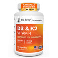 Dr. Berg Maximum Strength 7-in-1 Vitamin D3 K2 5000 IU | Naturally Derived D3 | 4X Lab-Tested & Verified | High Absorption Formula | K2 D3 Vitamin Supplement | 60 Capsules