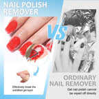 Gel Polish Remover 15ml, Easy Gel Remover with Cuticle Oil 4-Way Nail File