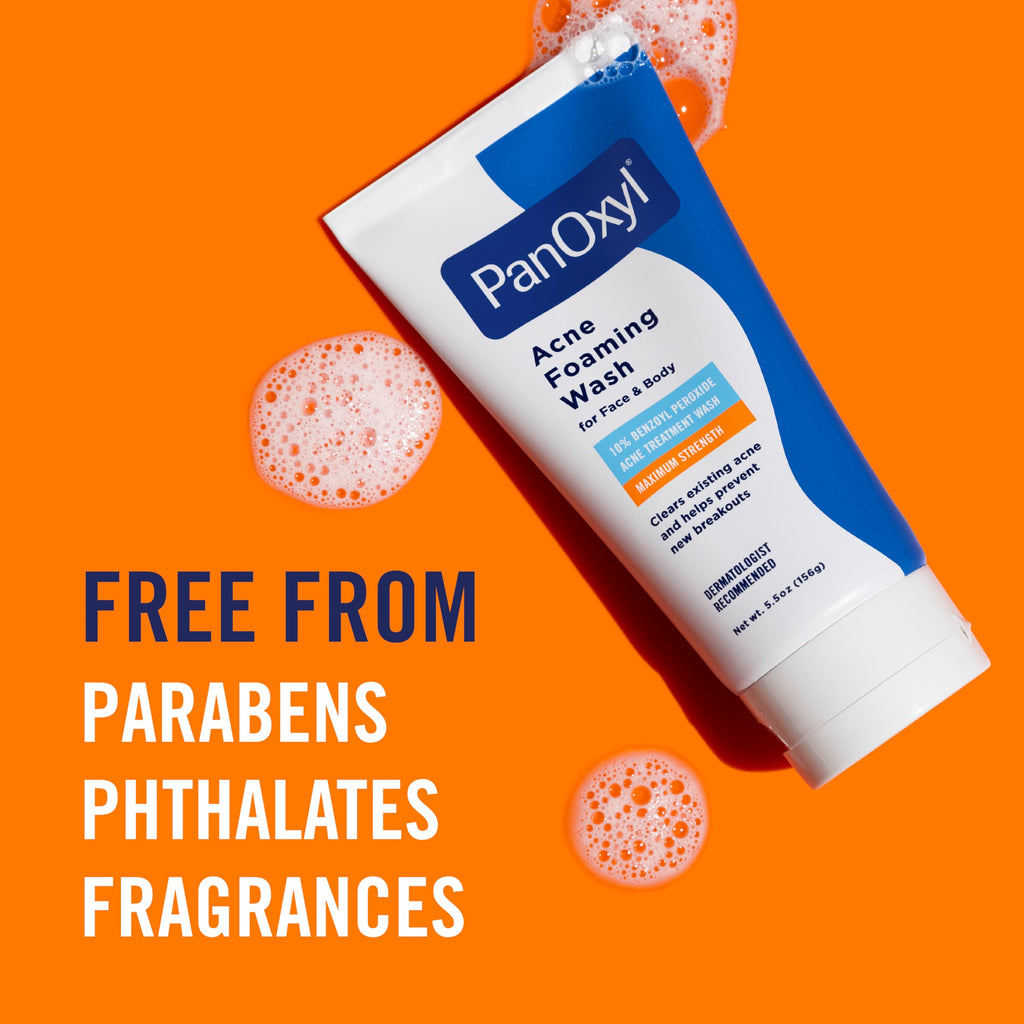 Buy now PanOxyl 10% Benzoyl Peroxide Acne Foaming Wash, Maximum Strength, Daily Acne-Fighting Face and Body Cleanser, Face Wash to Clear, Treat and Prevent Acne Pimples and Stubborn Breakouts, 5.5 Oz Tube at indiglob india
