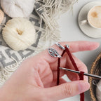Buy now Yolev 3 Pieces Adjustable Knitting Crochet Ring Knitting Accessories Braided Peacock Open Finger Ring Adjustable Braided Ring for Faster Knitting at indiglob india