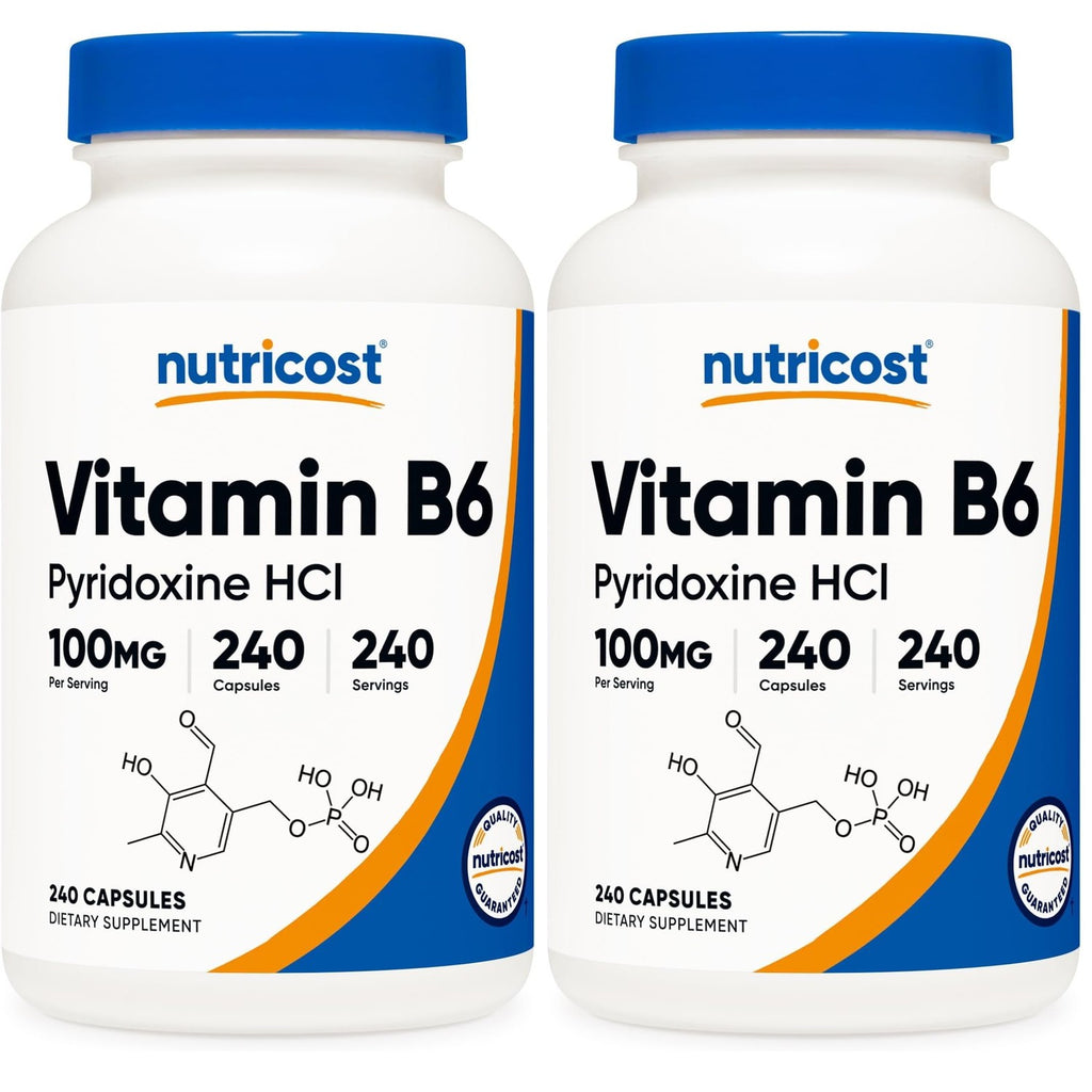 Nutricost Vitamin B6 (Pyridoxine HCl) 100mg, 240 Capsules