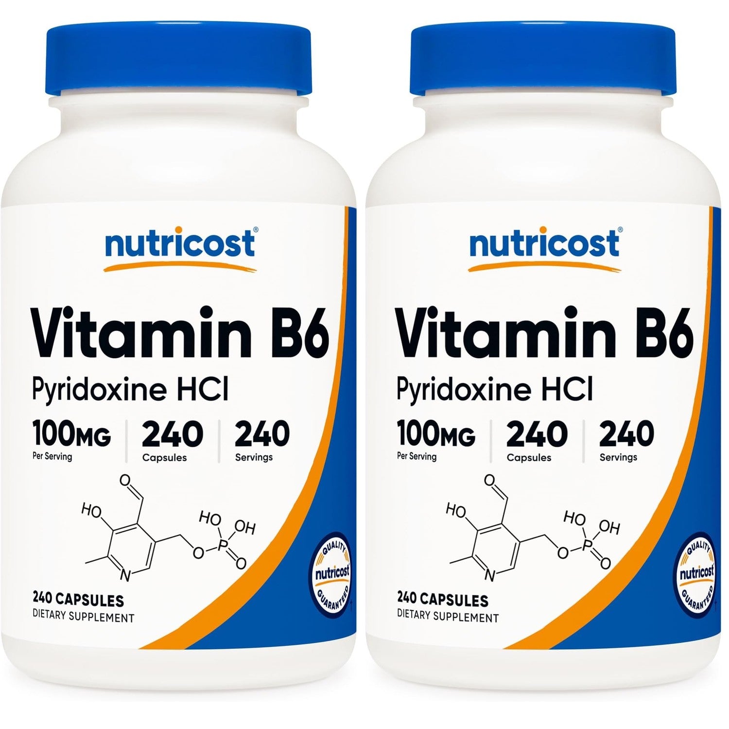 Nutricost Vitamin B6 (Pyridoxine HCl) 100mg, 240 Capsules