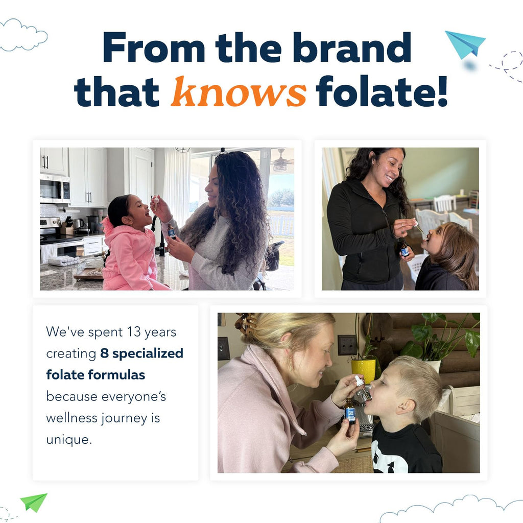 Organic FolinicActive Kids - Folinic Acid + B12, B6 & B2 Cofactors - Gentle Methylation Support for Mood, Energy & Cognition, Age Adjustable Dosing for Kids 1-18, Non GMO, Vegan, Berry Flavor (60mL)