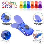 Ninth Five Chip Clips Bag Clips, 12Pack Magnetic Bag Clip for Food Storage