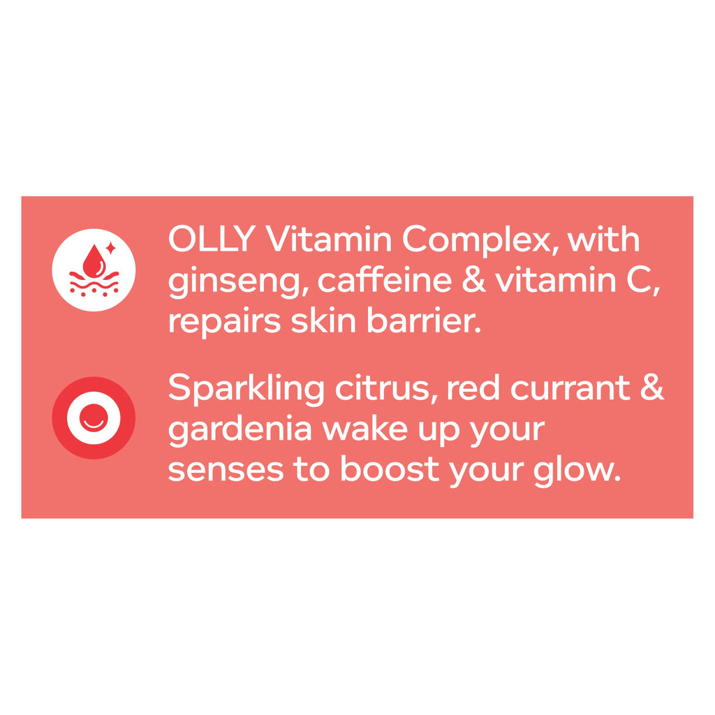 OLLY Bright Body Mist with Caffeine & Vitamin C- Juicy Citrus Scent, 5 oz