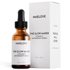 MAELOVE Glow Maker Vitamin C Serum with Vitamin E & Ferulic Acid, 1 fl oz | Gold standard formula of Vitamin C E, Ferulic Acid & Hyaluronic Acid, Award-Winning Brightening and Hydrating Facial Serum
