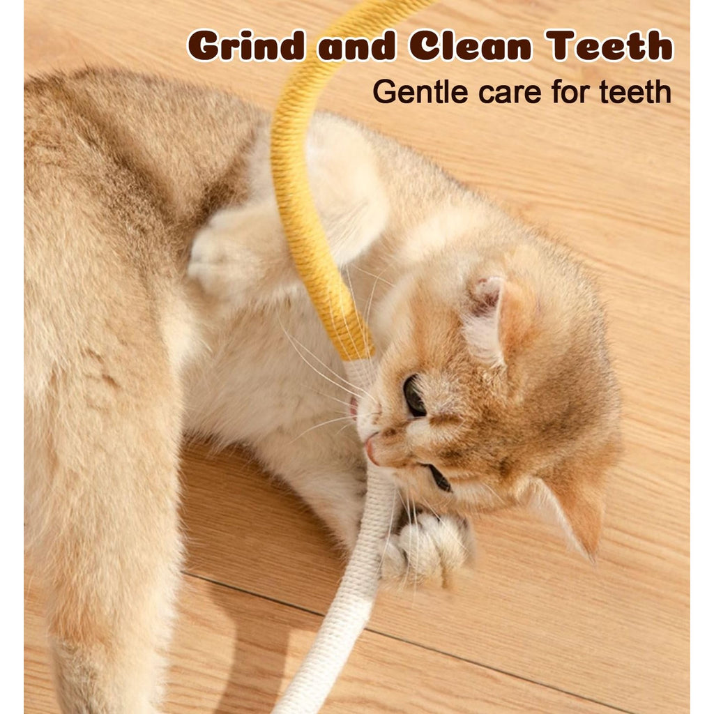 Cat Chew Ropes 4Pcs, Safe Cat Chew Toys for Indoor Cats with Catnip
