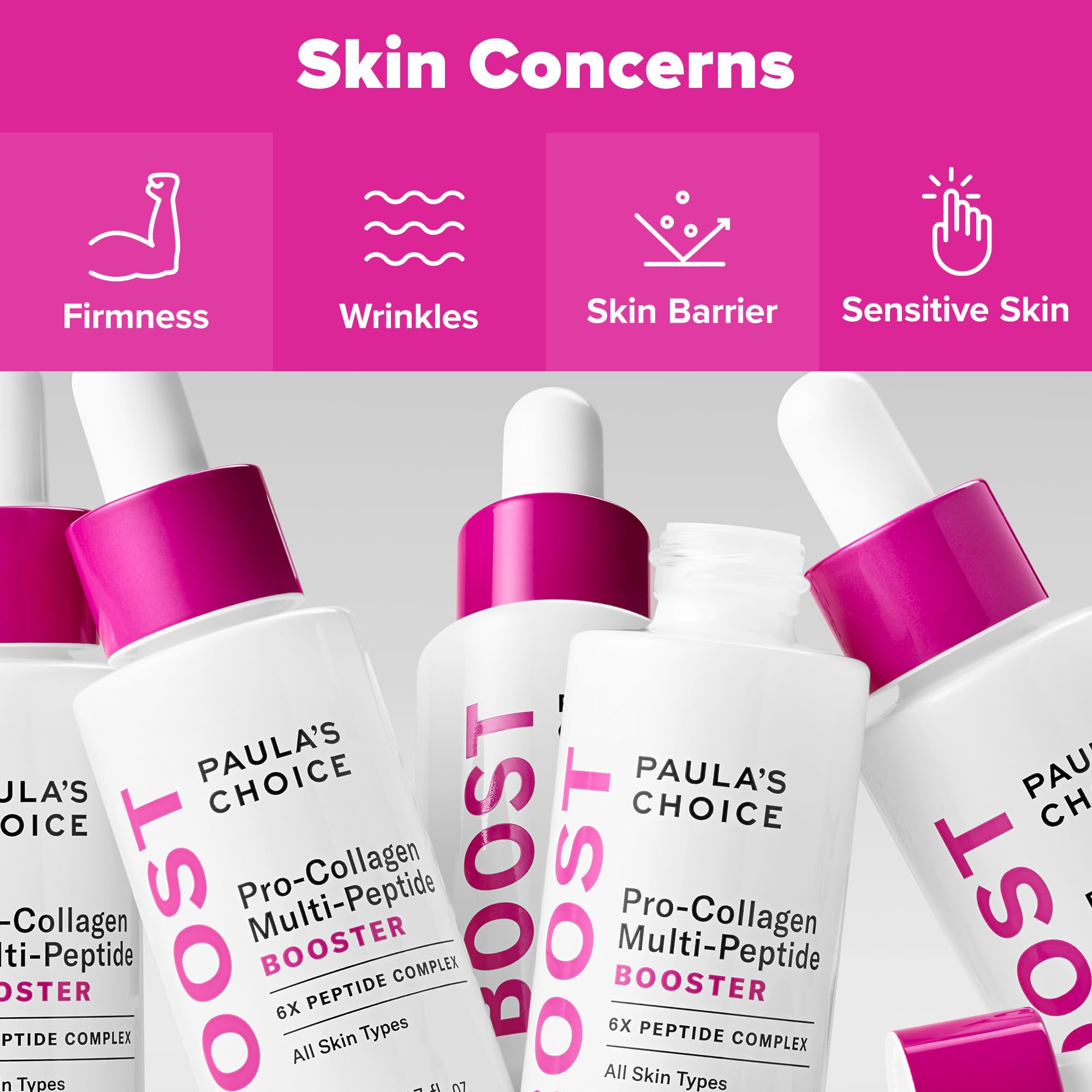 Buy now PaulaÆ’??s Choice Pro-Collagen Multi-Peptide Booster Face Serum for Wrinkles, Serum for Face Supports Collagen Production with Plumping Hyaluronic Acid & Amino Acids, Fragrance-Free, 0.67oz at indiglob india