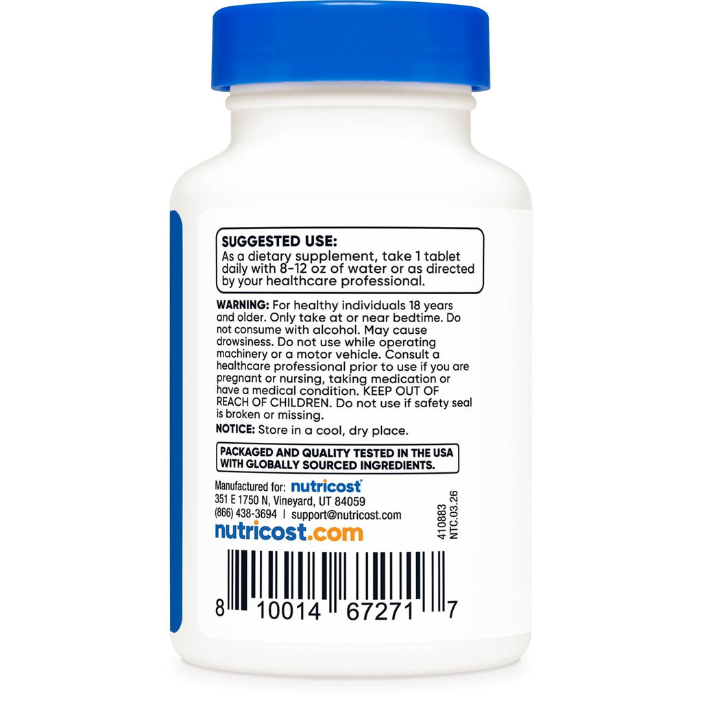 Nutricost Melatonin (3mg) 240 Tablets, GMO-Free & Gluten-Free