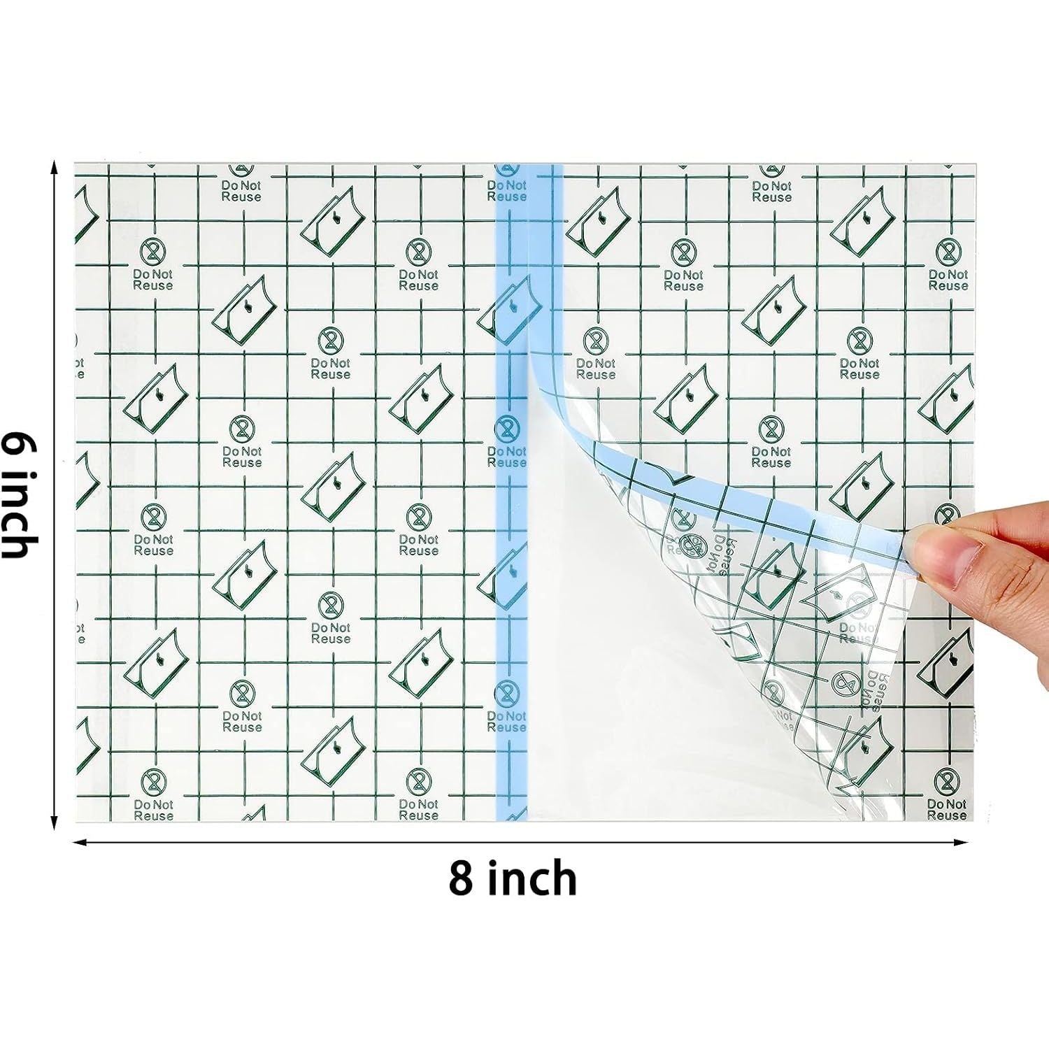 Buy now TrelaCo 50 Pcs Shower Waterproof Patch Transparent Stretch Adhesive Bandage Large Shower Protector Cover Waterproof Dressing Transparent Film Adhesive Bandages, 6 x 8 Inch at indiglob india