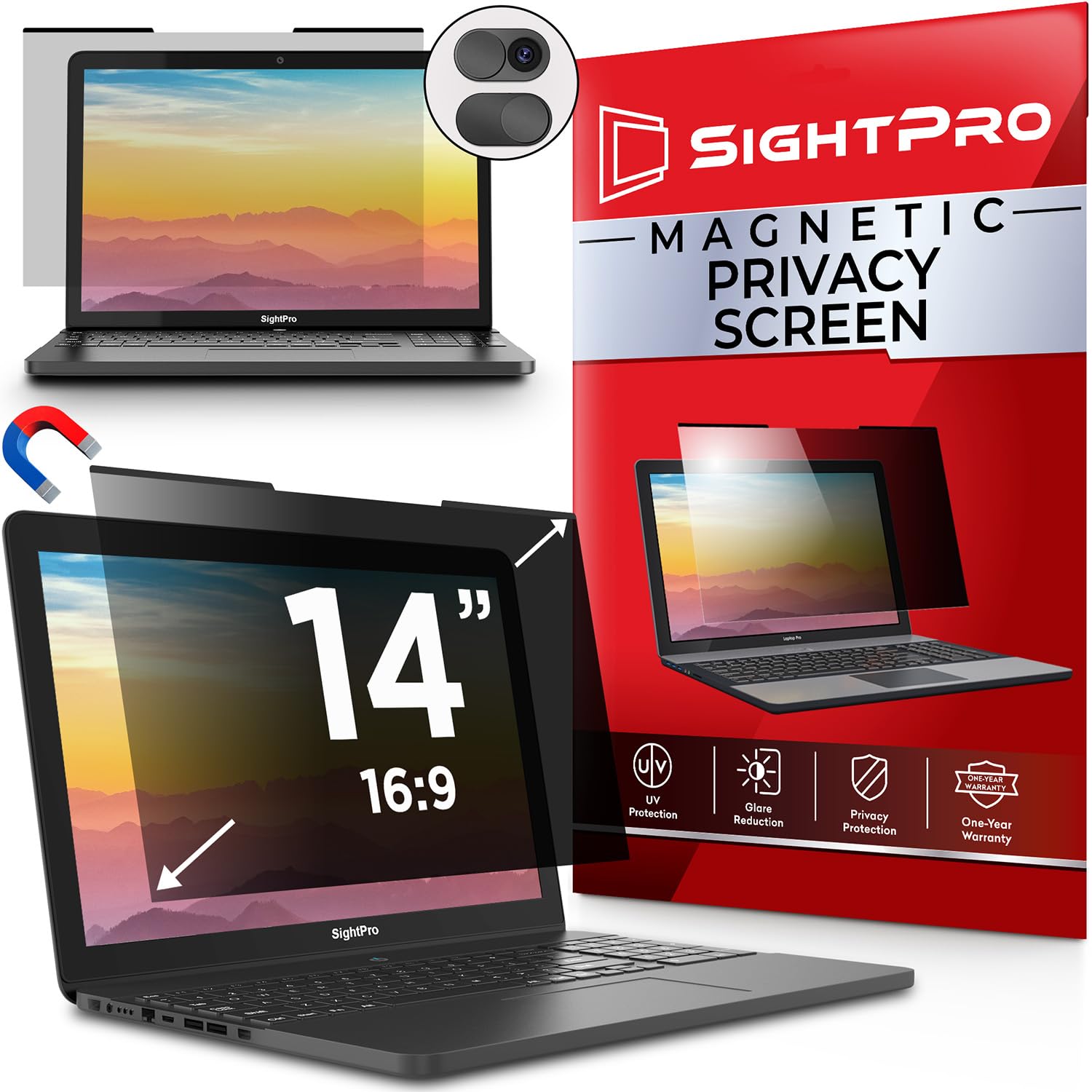 Buy now Magnetic Privacy Screen for MacBook Pro 16 Inch (2019, 2020) Removable Laptop Privacy Filter Shield and Protector at indiglob india
