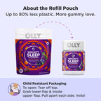 OLLY Immunity Sleep Gummy, Immune and Sleep Support, 3mg Melatonin, Echinacea, Zinc, Vitamin C, Chewable Supplement, Midnight Berry - 60 Count