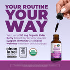MARYRUTH'S Organic Elderberry Liquid Drops for Adults & Kids, Immunity, 1oz | 150mg Elderberry Extract, Sugar Free, Vegan, Non-GMO