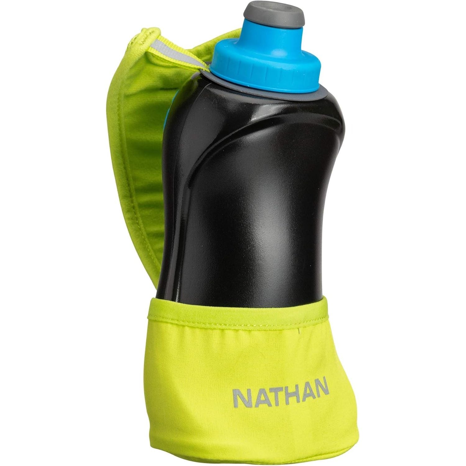 Buy now Nathan Running Handheld Water Bottle Adjustable No-Grip Quick Squeeze Lite Hand Strap. 12 oz Insulated Water Bottle. Reflective Hydration Finish Lime Blue Me Away 18oz at indiglob india