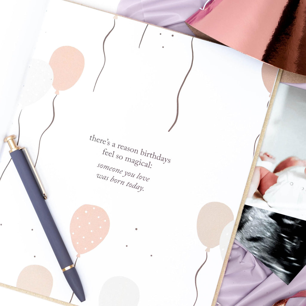 Duncan & Stone Hardcover Birthday Book & Baby Memory Album, 72 Pages
