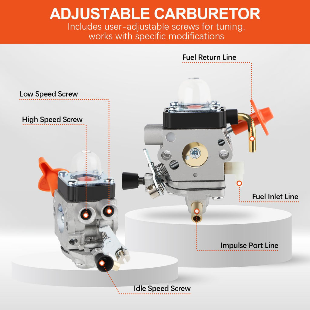 HUZTL FS 90 R Carburetor kit for Stihl FS90R FS90 FS110R FS100 KM90R KM90 FS100RX FS110 KM110R HT100 HT101 Trimmer Weed Eater C1Q-S174 Carb