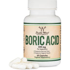 Boric Acid Suppositories 60 Count, Supports Women Health (Easy Dissolve, Third Party Tested) by Double Wood