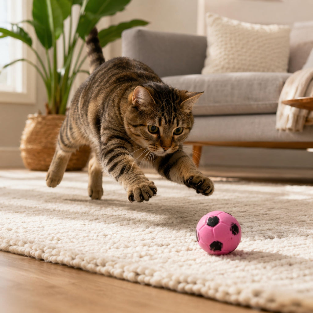 SPOT Sponge Soccer Ball Cat Toys for Cats and Kittens - Interactive and Colorful Plush Toy, Fun to Bat and Chase, Keep Cats Entertained - 1.5" Assorted 4-Pack