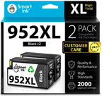 Smart Ink Compatible Ink Cartridges Replacement for HP 952XL HP 952 XL (2 Black Combo Pack) to use with HP Printer OfficeJet Pro 8710 7740 8720 8715 8210 7720 8740 8725 8700 OfficeJet 8702
