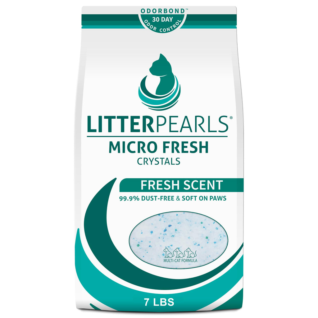 Litter Pearls Micro Fresh Scented Crystals 30-Day Odor Control Litter 7lb