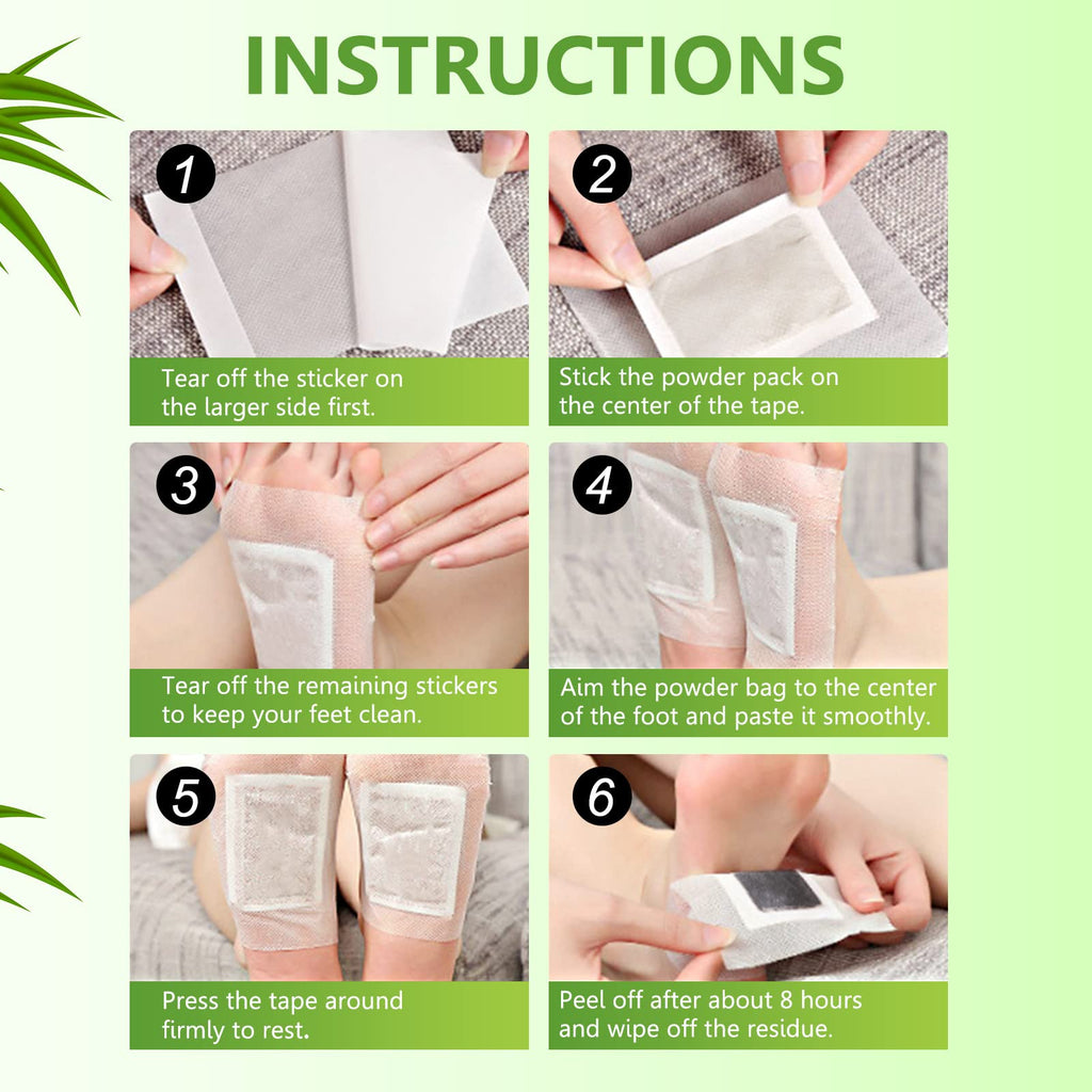 Foot Pads (30 Pack), Deep Cleansing Foot Patches with Bamboo Vinegar & Ginger for Foot Care, Relieve Stress, Improve Sleep and Relaxation