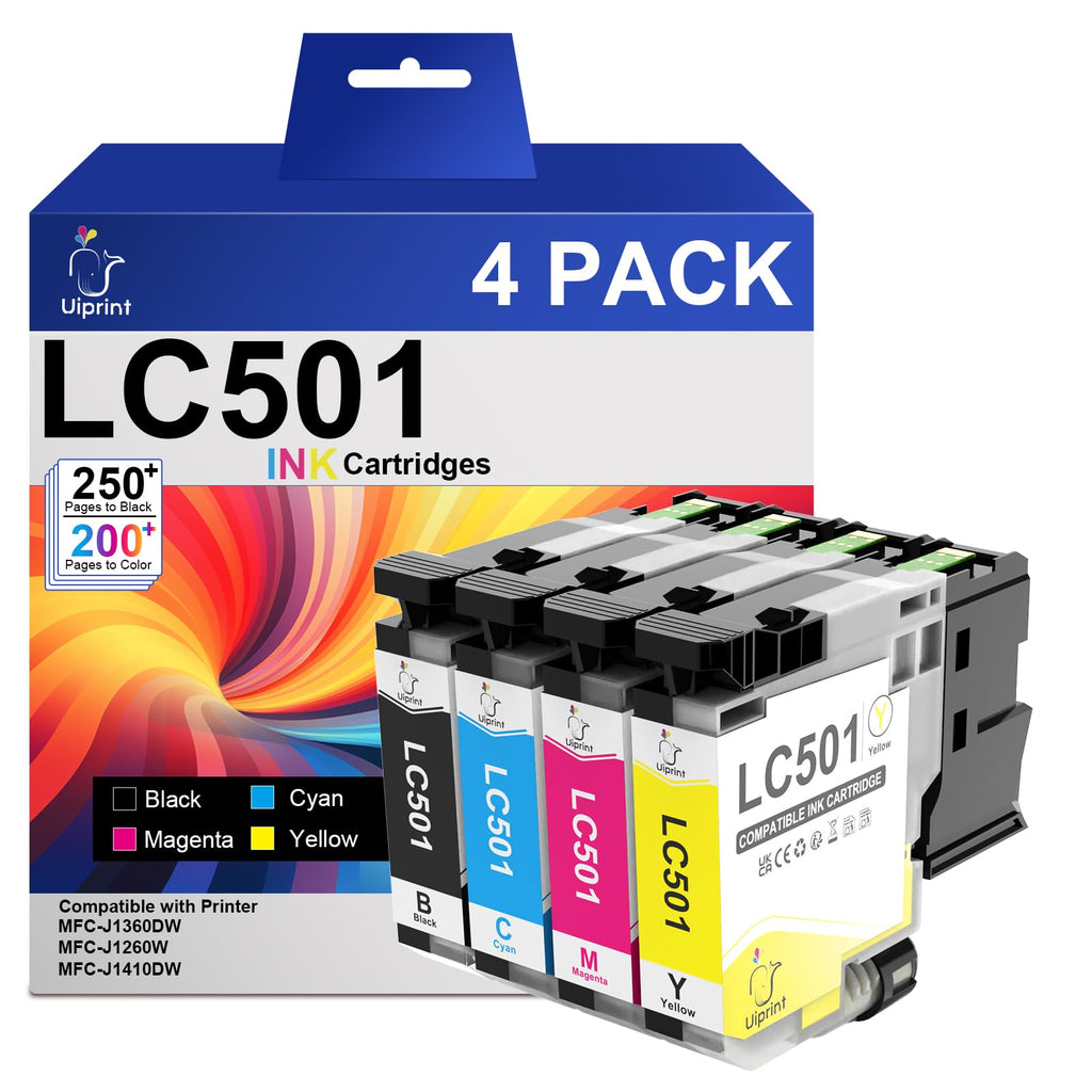 LC501 Ink Cartridges for Brother Printer MFC-J1360DW MFC-J1410DW