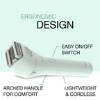 Panasonic Electric Bikini Trimmer, Waterproof Full-Body Cordless Electric Razors for Women Legs with Bikini Attachments, 3 Hypoallergenic Blades, for Travel, Shower, and Everyday Use - ES-AWL6AG