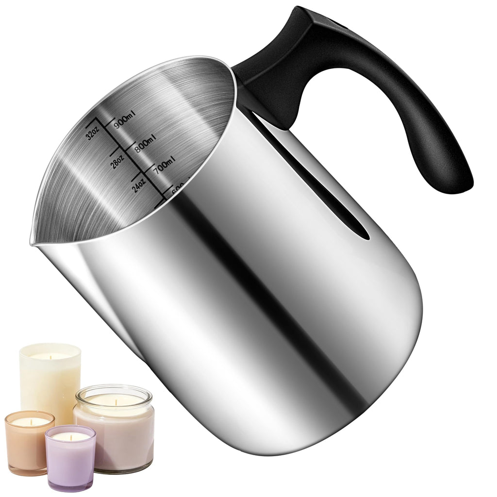 Candle Making Pouring Pot, 32 oz Stainless Steel Wax Melting Pot