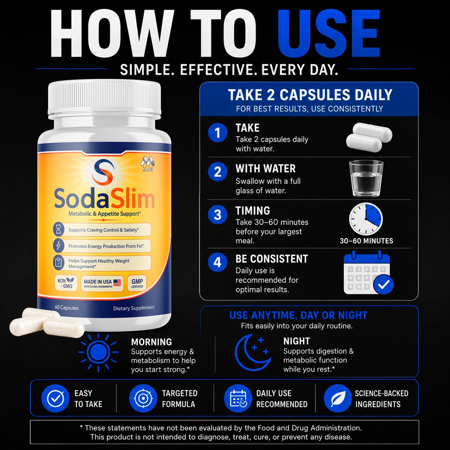 (2 Pack) Sodaslim Weight Management Soda Slim Advanced Pills (120 Capsules)