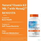 Buy now Doctor's Best Natural Vitamin K2 Mk-7 Capsule , Supports Bone Health & Soft Tissue Elasticity, 180 Ct at indiglob india