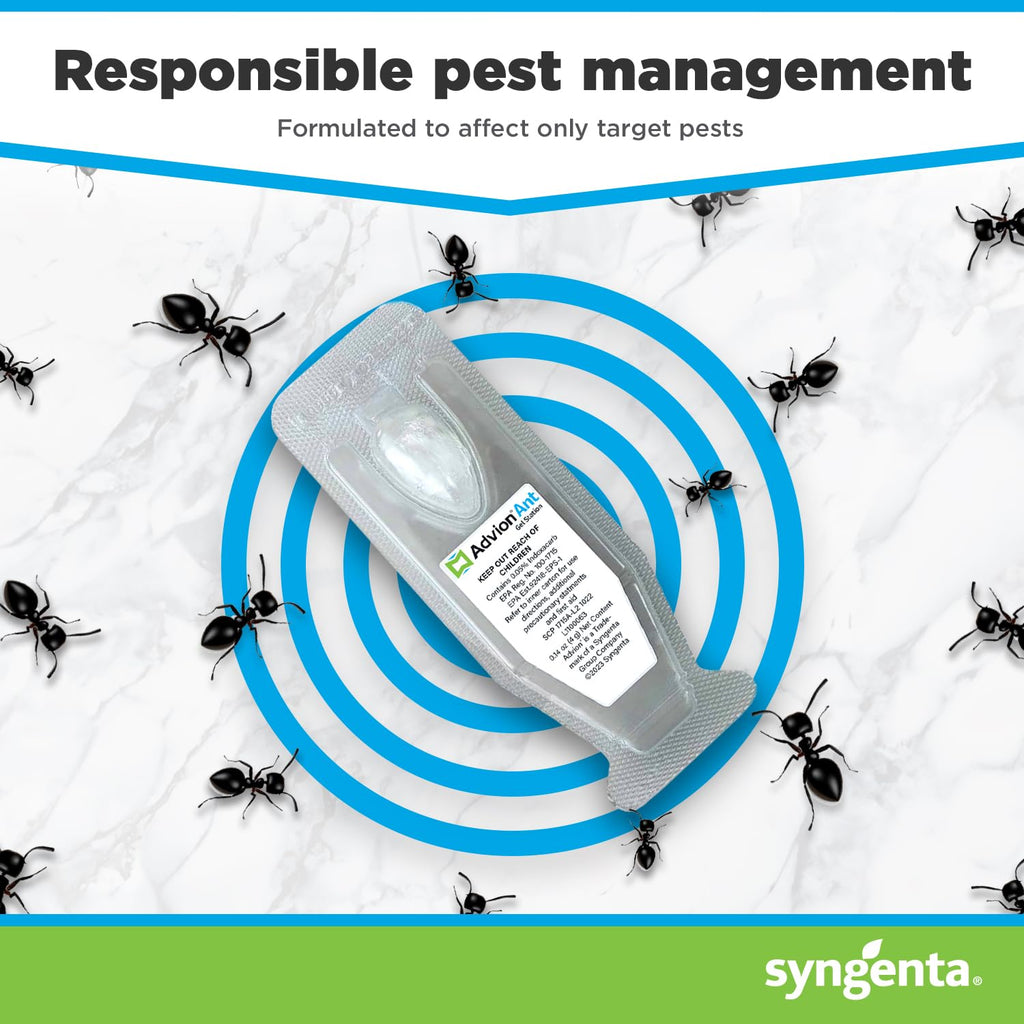 Syngenta Advion Ant Gel Station Insecticide, Ready-to-Use Gel Bait with The Active Ingredient Indoxacarb, Ant Bait for Use Indoor and Outdoor, 3 Boxes (9 Total Stations)