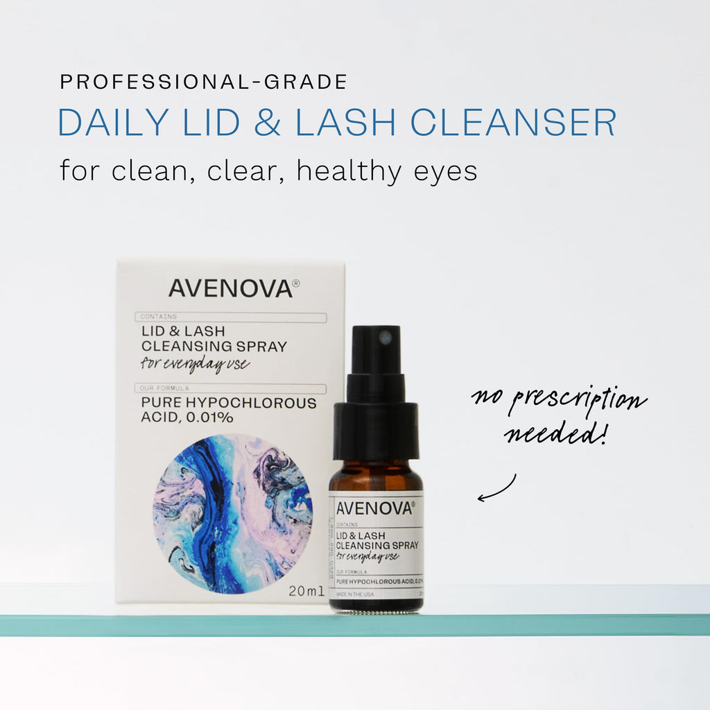 Buy now Avenova Eyelid and Eyelash Cleanser Spray - 20ml Bottle - Gentle Everyday Pure Hypochlorous Acid Spray for Eye Irritation at indiglob india