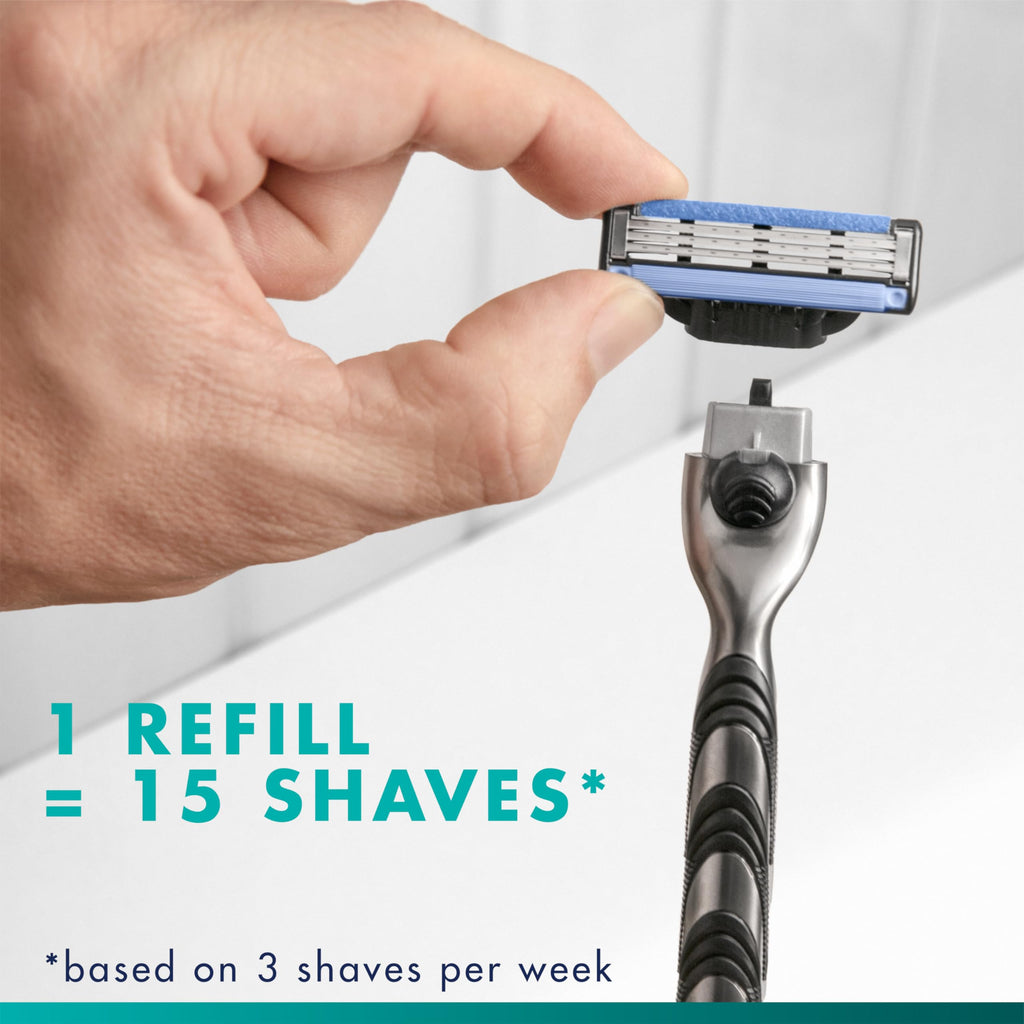 Gillette Mach3 Razor Refills for Men, 10 Razor Blade Refills