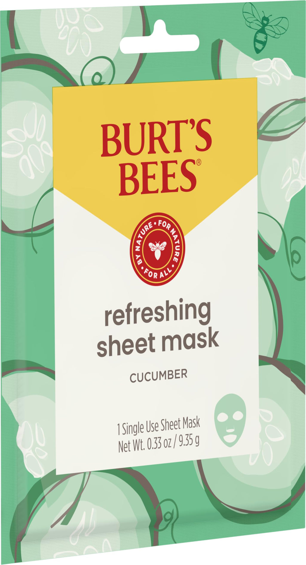Buy now Burt's Bees Refreshing Sheet Face Mask with Cucumber, Pack of 6 at indiglob india