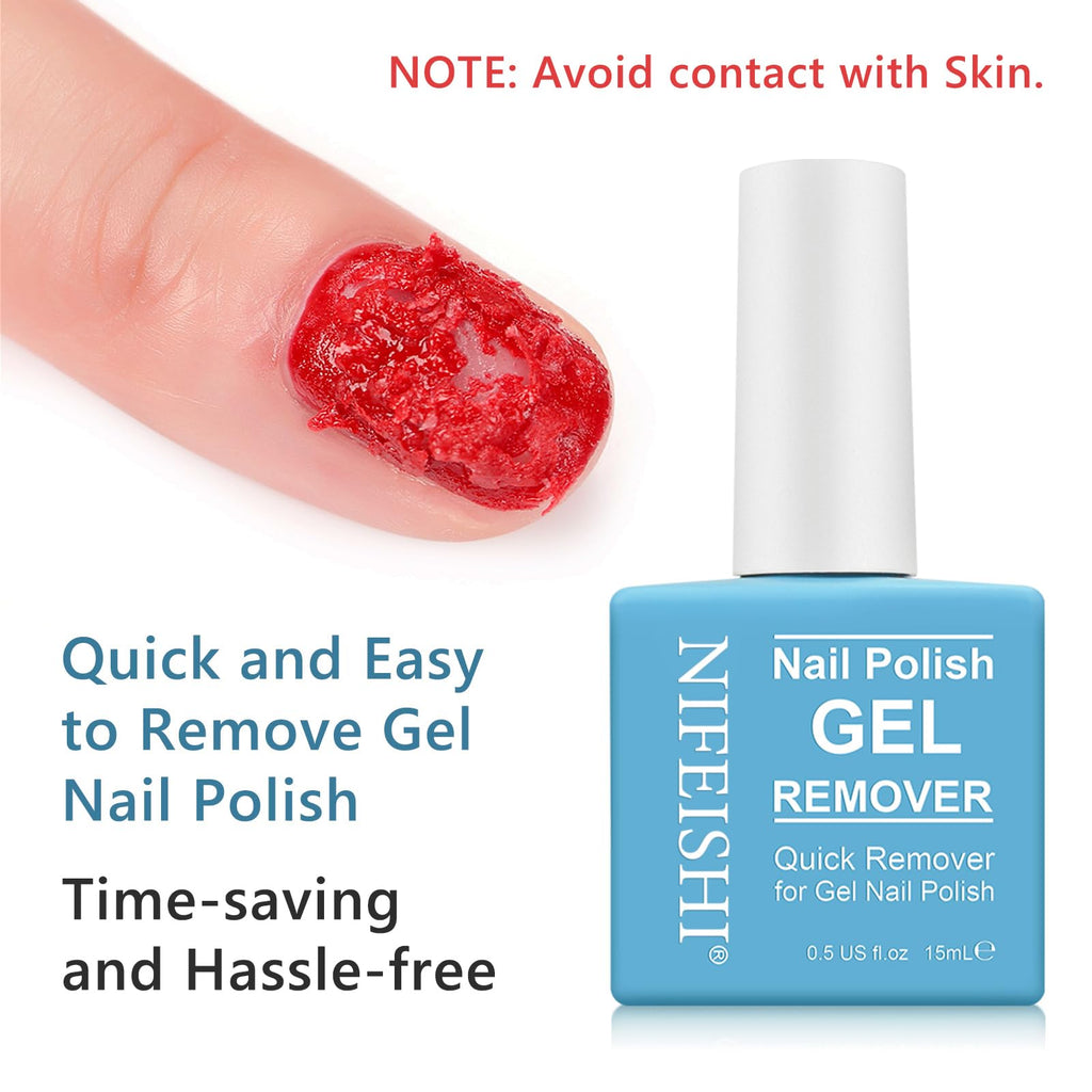 Gel Nail Polish Remover, Gel Polish Remover for Nails, No Need for Foil, Quick & Easy Polish Remover In 3-5 Minutes, No Need Soaking Or Wrapping-15ml