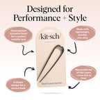 Buy now Kitsch French Hair Pins for Women â€“ Elegant & Durable Metal Hair Fork for Updos, Chignon, Bun & Twist Hairstyles, Secure Hold All Day, Comfortable Fit | Ideal Gifts for Women- Gold, 1pc at indiglob india