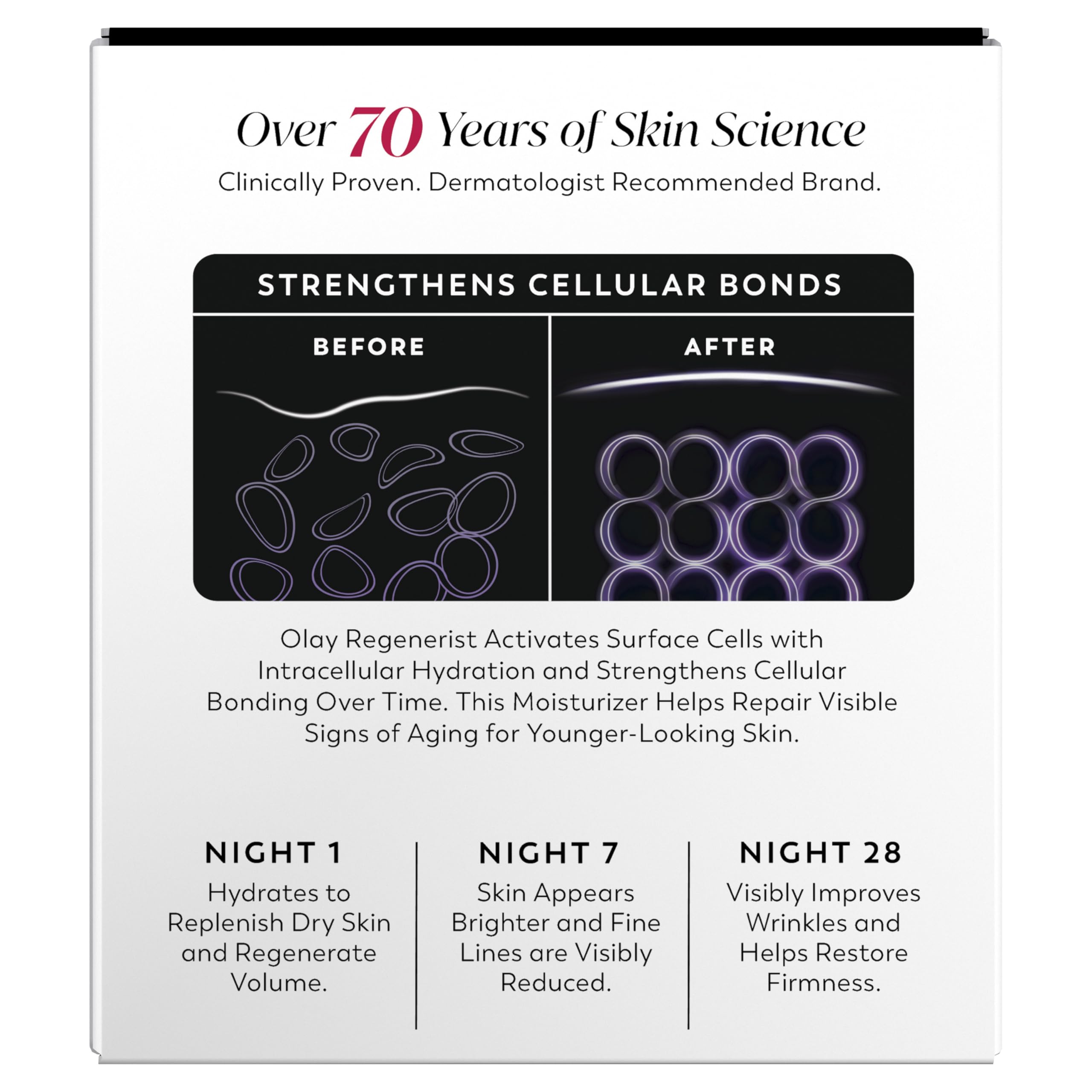 Olay Night Cream for Face, Anti-Aging Face Moisturizer for Women - Fragrance-Free Skin Care, Anti-Wrinkle, Exfoliate, Smooths Texture - Triple Collagen Cream, Niacinamide, Pro-Vitamin B5, 1.7Oz